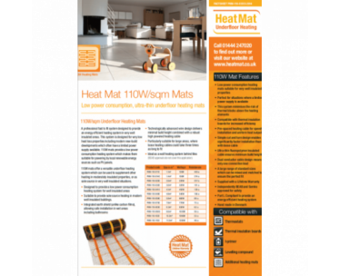 Underfloor Heating Mat 110W 1.1m2