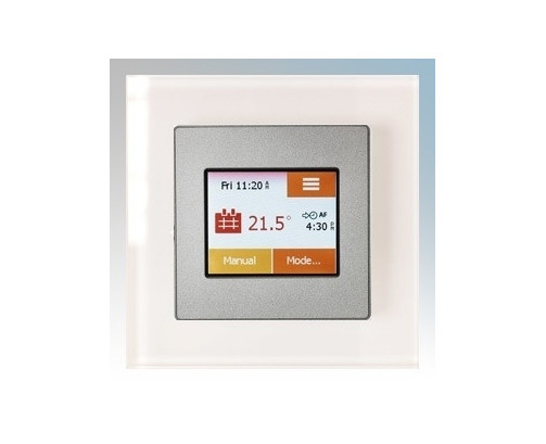 NGTouch Premium thermostat Silver/White Glass