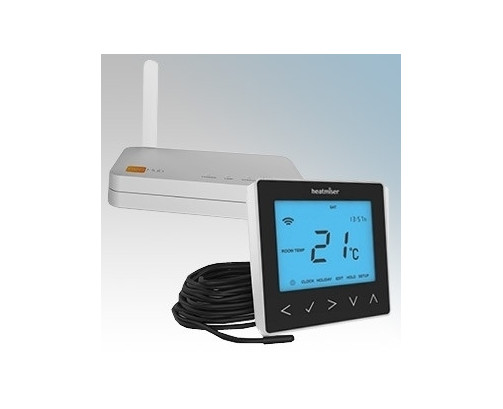 neoStat-e 16A Wireless Thermostat + wireless hub (black)