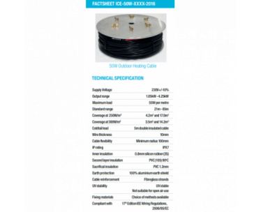 50W driveway heating cable (21m)