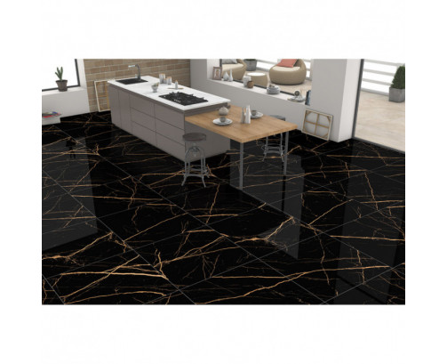 Atlantis Black 60x60 Gold Polished