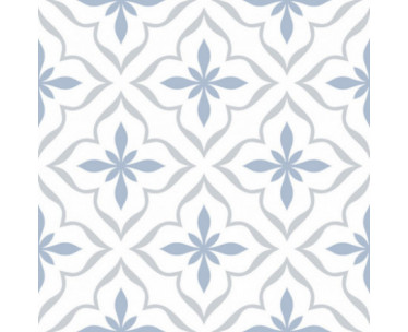 Antique Cube Pattern 20x20 Blue Matt