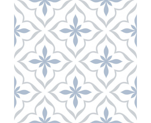 Antique Cube Pattern 20x20 Blue Matt