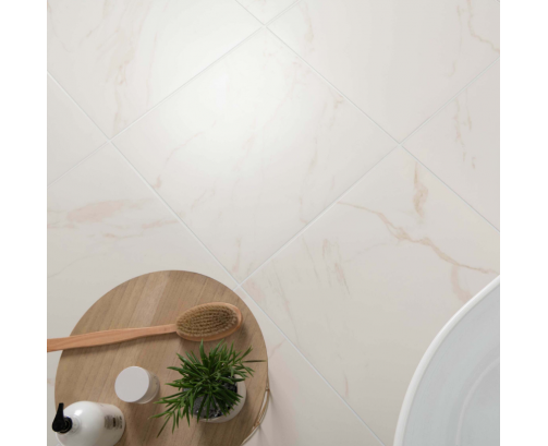 Carrara Gold Matt Marble Effect Porcelain Floor Tile