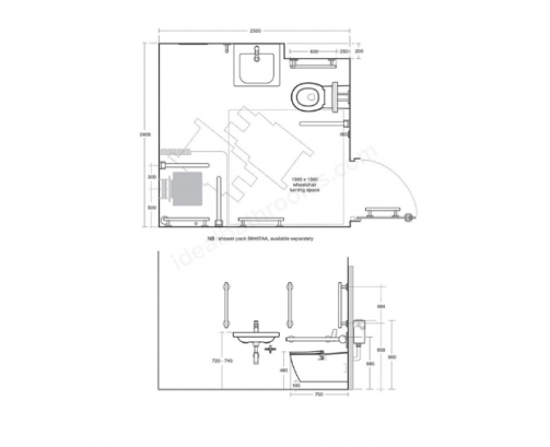 Ideal Standard CONCEPT FREEDOM Ensuite Doc M Shower Pack