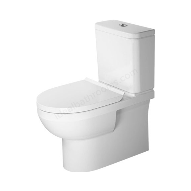 Duravit No 1 Close coupled toilet pan white rimless (without cistern) floorstanding