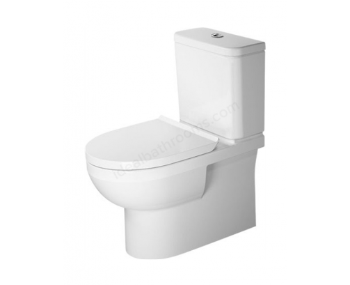 Duravit No 1 Close coupled toilet pan white rimless (without cistern) floorstanding