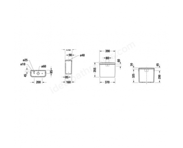 Duravit No.1 Cistern white Dual flush