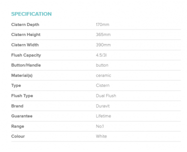 Duravit No.1 Cistern white Dual flush