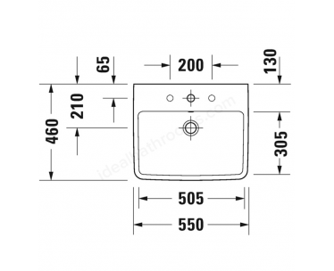 Duravit No.1 white washbasin 550mm. 1TH