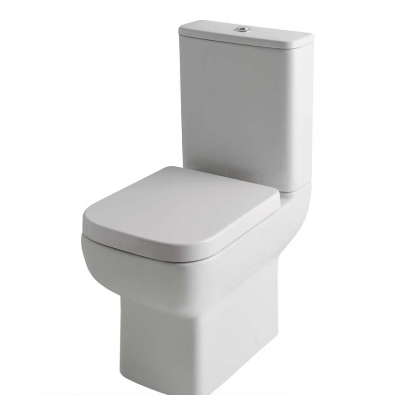 Bijou Square Soft Close Toilet Seat - White