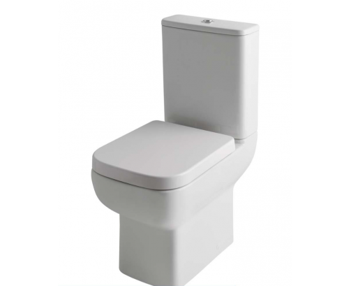 Bijou Square Soft Close Toilet Seat - White