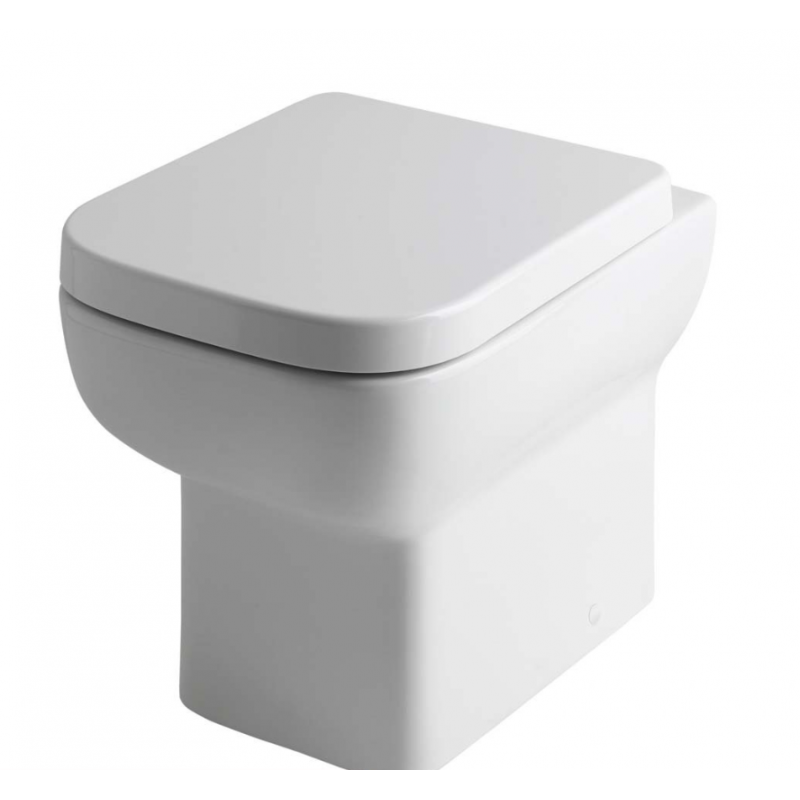 Bijou Back To Wall WC Pan with Fixings - White