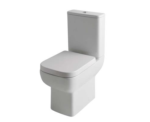 Bijou Close Coupled Rimless WC Pan with Fixings - White