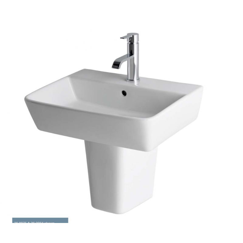 Bijou 55cm x 43cm 2 Tap Hole Ceramic Basin - White