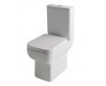 Bijou Comfort Height Close Coupled Rimless WC Pan with Fixings - White