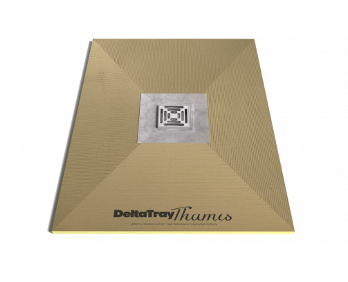 DeltaTray- Thames 800x800mm (22mm thickness) CENTRE DRAIN