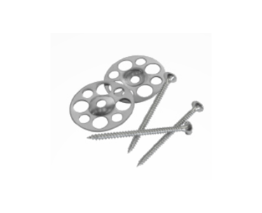 Zinc plated screw & 35mm galvanised washer (25mm screw length)