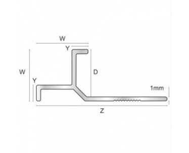 Genesis Aluminium Internal Square Trim (13 x 12 mm)