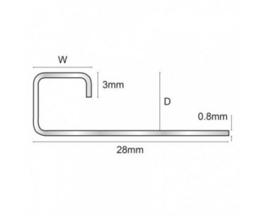 Genesis Plated Stainless Steel Square Trim (10mm D) GOLD