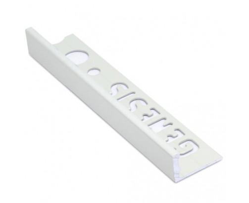 Genesis Aluminium Straight Edge Trim (8mm D) (MATT WHITE)