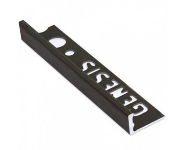 Genesis Aluminium Straight Edge Trim (8mm D) (BRUSHED BLACK)