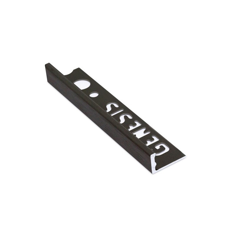 Genesis Aluminium Straight Edge Trim (8mm D) (BRUSHED BLACK)