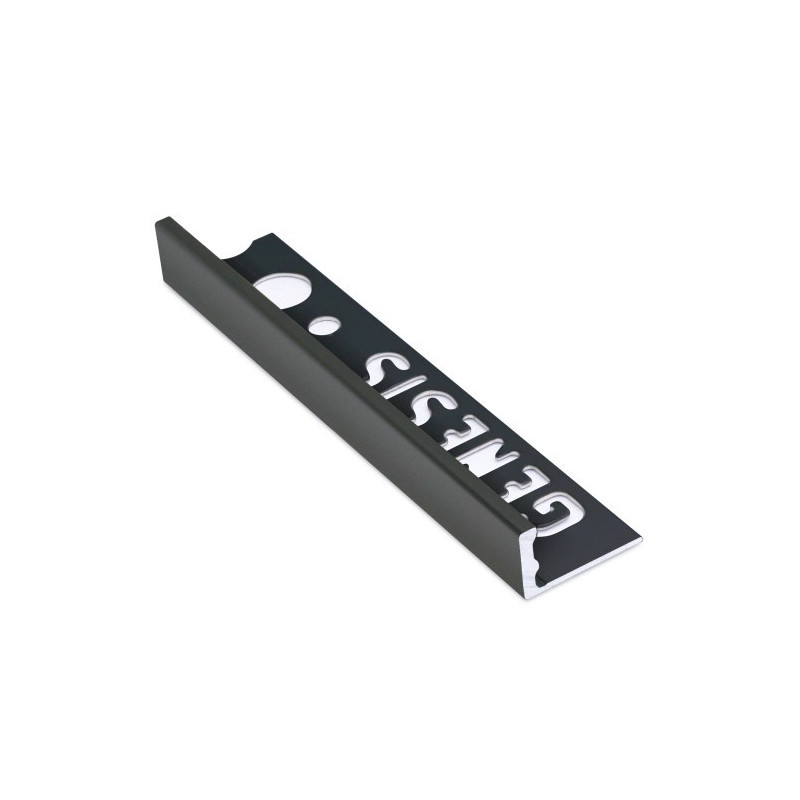 Genesis Aluminium Straight Edge Trim (10mm D) (Black)