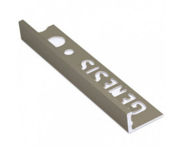 Genesis Aluminium Straight Edge Trim (10mm D) (Pewter)