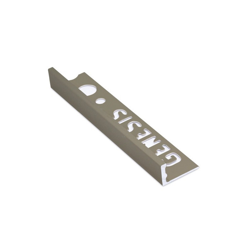 Genesis Aluminium Straight Edge Trim (10mm D) (Pewter)