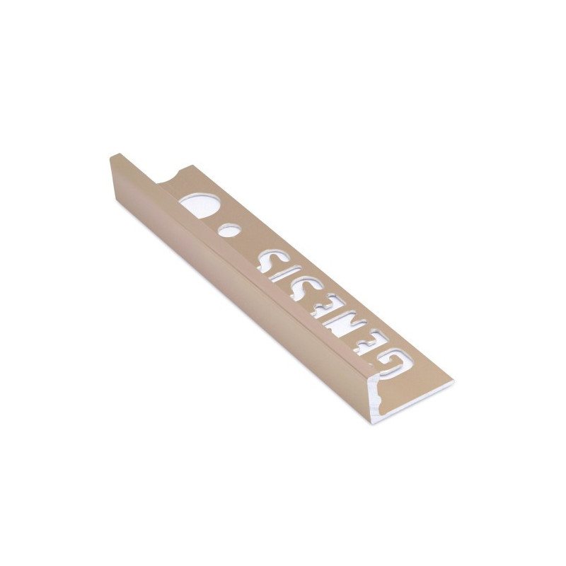 Genesis Aluminium Straight Edge Trim (10mm D) (Bright Copper)