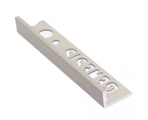 Genesis Aluminium Straight Edge Trim (10mm D) (Bath Stone)