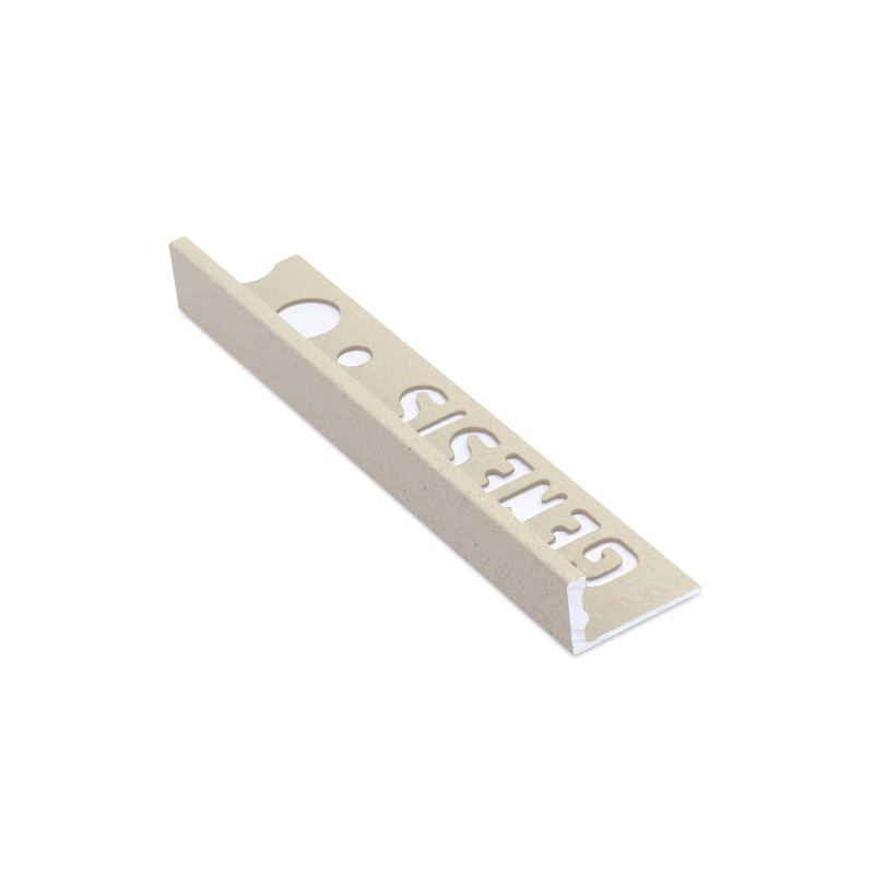 Genesis Aluminium Straight Edge Trim (10mm D) (Sand Stone)