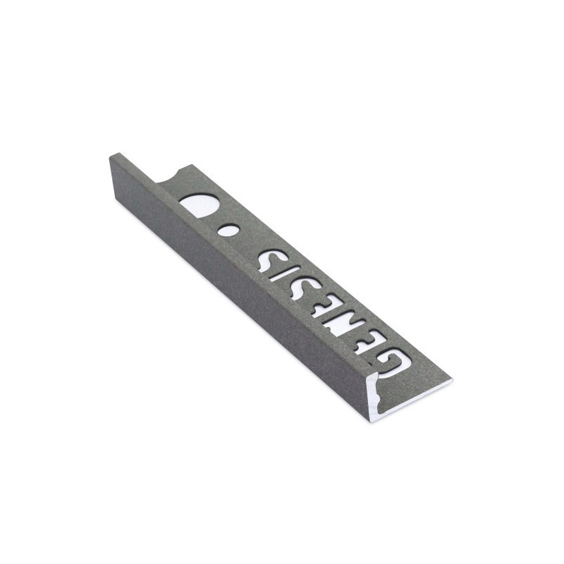 Genesis Aluminium Straight Edge Trim (10mm D) (Dark Granite)