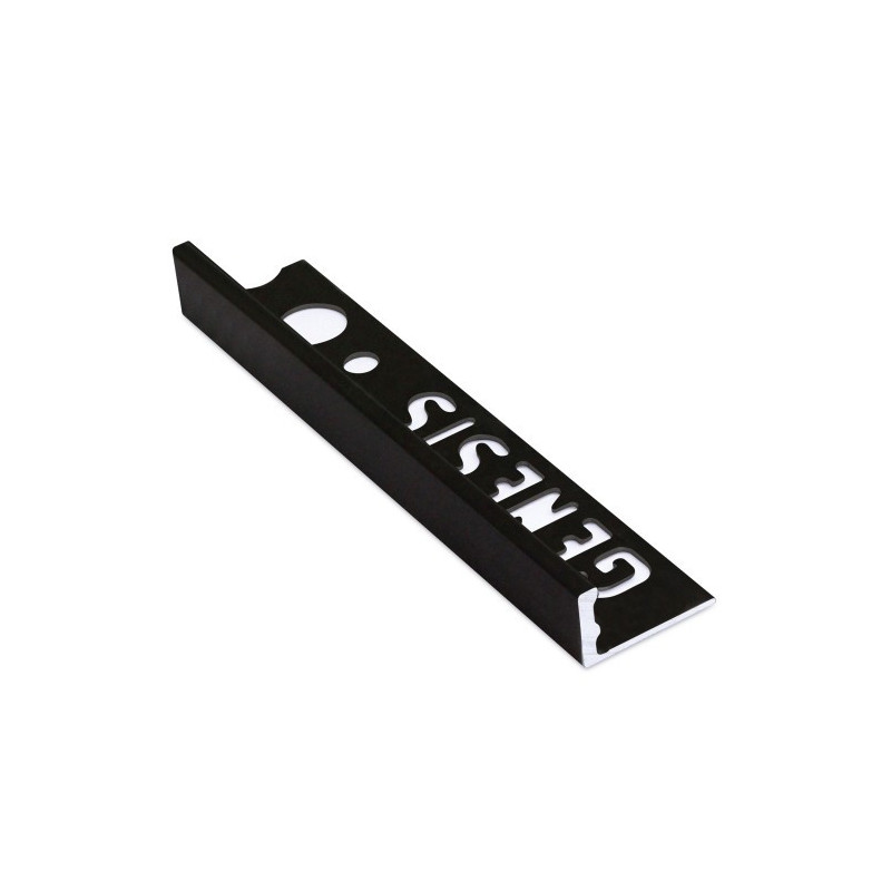 Genesis Aluminium Straight Edge Trim (12mm D) (Matt Black)