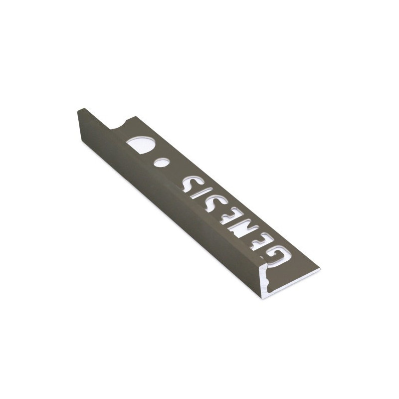 Genesis Aluminium Straight Edge Trim (12mm D) (Bronze)