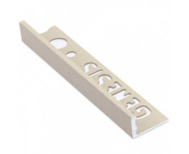 Genesis Aluminium Straight Edge Trim (12mm D) (Sand Stone)