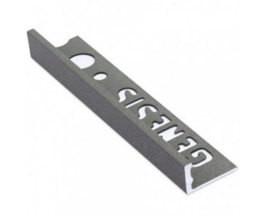 Genesis Aluminium Straight Edge Trim (12mm D) (Dark Granite)