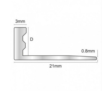 Genesis Aluminium Formable Trim (Mill Aluminium) (8mm D)