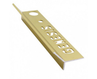 Genesis Aluminium Angle Trim - Slim (15x10 mm) (Bright Brass)