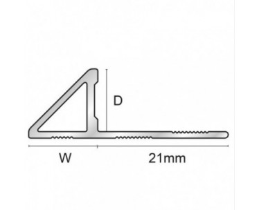 Genesis Aluminium Angle Trim - Triangular (11x10 mm) (Matt Silver)