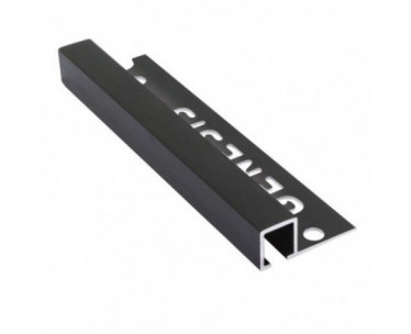 Genesis Aluminium Square Trim (10x10 mm) (Brushed Black)