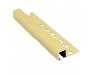 Genesis Aluminium Square Trim (10x12 mm) (Bright Brass)