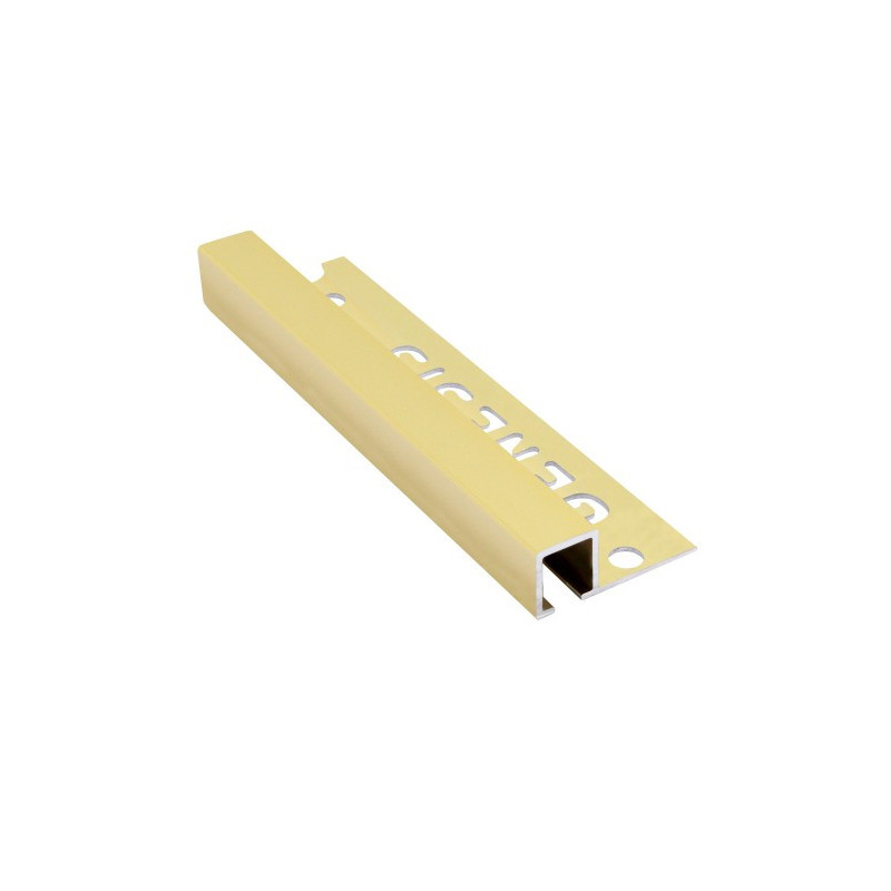 Genesis Aluminium Square Trim (10x12 mm) (Bright Brass)