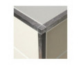 Genesis Aluminium Square EDP Corner Pieces (Matt Silver) (8mm)