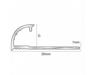 Genesis EAQ Aluminium Quadrant Trim (6mm D) (White)