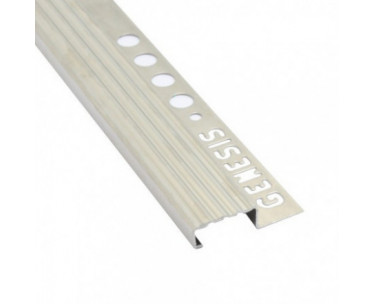 Genesis NSS Stainless Steel Tile-In Nosing (12mm D) (Stainless Steel)