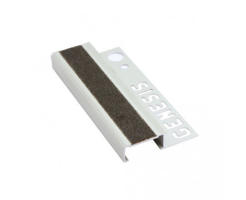 Genesis NLC Aluminium Tile-In with Carbide Insert (12.5mm D) (2.6 m) (Matt Silver)