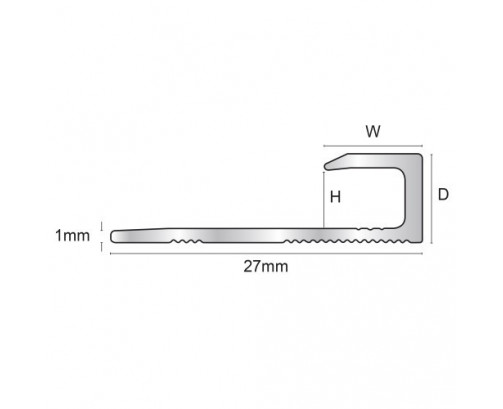 Genesis TVE037 Aluminium U Profile (6x5.6 mm) (2.7 m)