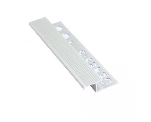 Genesis NLT Aluminium Tile-In Step Edge (Matt Silver)